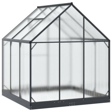 vidaXL Θερμοκήπιο Κήπου με πόρτα Ανθρακί 183,5 x 183,5 x 207 εκ