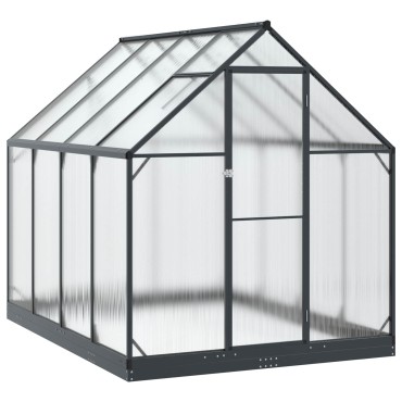 vidaXL Θερμοκήπιο Κήπου με πόρτα Ανθρακί 183,5 x 243,5 x 207 εκ
