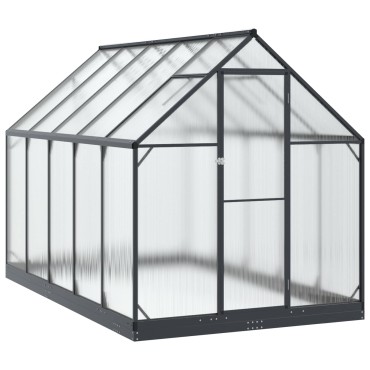 vidaXL Θερμοκήπιο Κήπου με πόρτα Ανθρακί 183,5 x 303,5 x 207 εκ