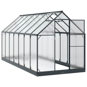 vidaXL Θερμοκήπιο Κήπου με πόρτα Ανθρακί 183,5 x 423,5 x 207 εκ