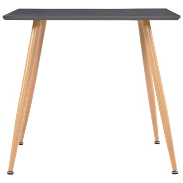 vidaXL Τραπεζαρία Γκρι / Χρώμα Δρυός 80,5x80,5x73cm από MDF 1 τεμ.