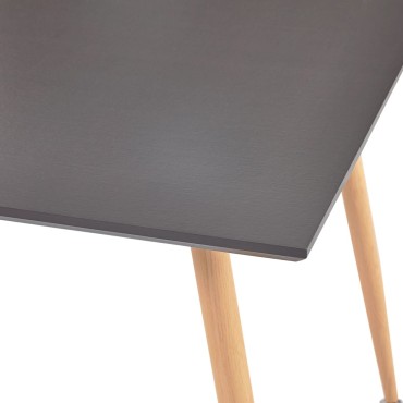 vidaXL Τραπεζαρία Γκρι / Χρώμα Δρυός 80,5x80,5x73cm από MDF 1 τεμ.