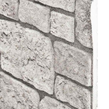 vidaXL Πάνελ τοίχου 10 τμχ. 100 x 50 cm Γκρι Αφρός EPS