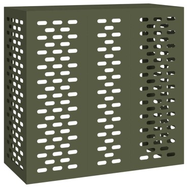 vidaXL Κάλυμμα κλιματιστικού Λαδί 110 x 50 x 105 εκ