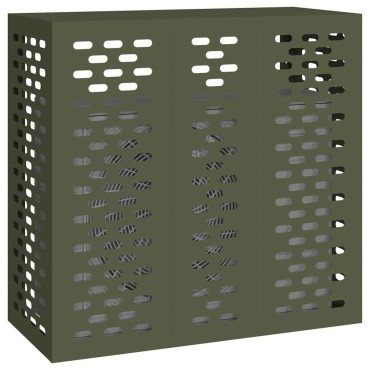 vidaXL Κάλυμμα κλιματιστικού Λαδί 110 x 50 x 105 εκ
