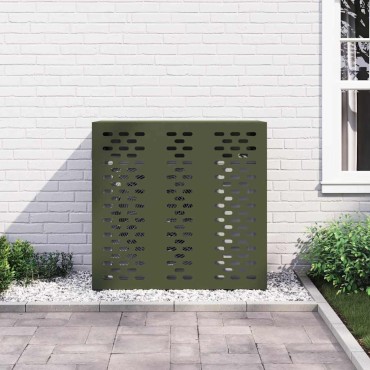 vidaXL Κάλυμμα κλιματιστικού Λαδί 110 x 50 x 105 εκ