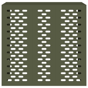 vidaXL Κάλυμμα κλιματιστικού Λαδί 110 x 50 x 105 εκ