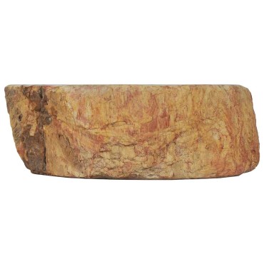 vidaXL Νιπτήρας Απολίθωμα Κρεμ 45 x 35 x 15 εκ. Πέτρινος
