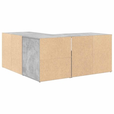 vidaXL Ντουλάπι Γωνιακό Γκρι Σκυροδέματος 160x40x45cm Επεξ. Ξύλο 1 τεμ.