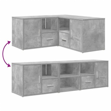 vidaXL Ντουλάπι Γωνιακό Γκρι Σκυροδέματος 160x40x45cm Επεξ. Ξύλο 1 τεμ.