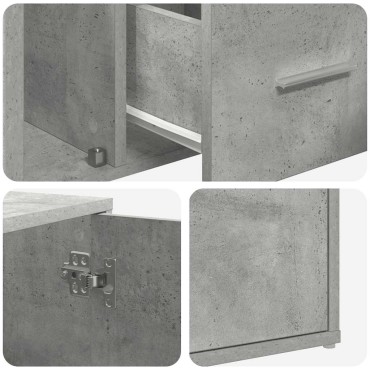 vidaXL Ντουλάπι Γωνιακό Γκρι Σκυροδέματος 160x40x45cm Επεξ. Ξύλο 1 τεμ.
