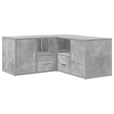 vidaXL Ντουλάπι Γωνιακό Γκρι Σκυροδέματος 160x40x45cm Επεξ. Ξύλο 1 τεμ.