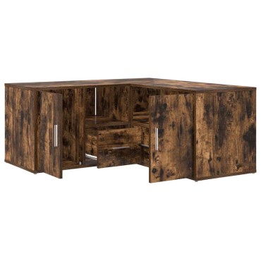 vidaXL Γωνιακό Έπιπλο Καπνιστή δρυς 160x40x45cm από Επεξεργ. Ξύλο 1 τεμ.