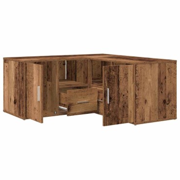 vidaXL Ντουλάπι Γωνιακό Όψη Παλαιού Ξύλου 160x40x45cm από Επεξ. Ξύλο 1 τεμ.