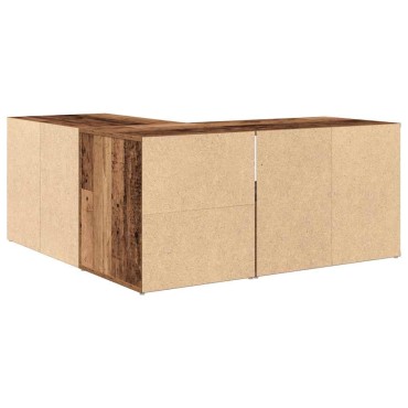 vidaXL Ντουλάπι Γωνιακό Όψη Παλαιού Ξύλου 160x40x45cm από Επεξ. Ξύλο 1 τεμ.