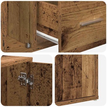 vidaXL Ντουλάπι Γωνιακό Όψη Παλαιού Ξύλου 160x40x45cm από Επεξ. Ξύλο 1 τεμ.