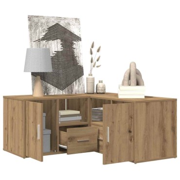vidaXL Ντουλάπι Γωνιακό Αρτισιανή Δρυς 160x40x45cm από Επεξ. Ξύλο 1 τεμ.