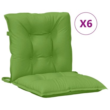 vidaXL Μαξιλάρια Καρέκλας 6 τεμ. Πράσινο 100x50x7cm Ύφασμα