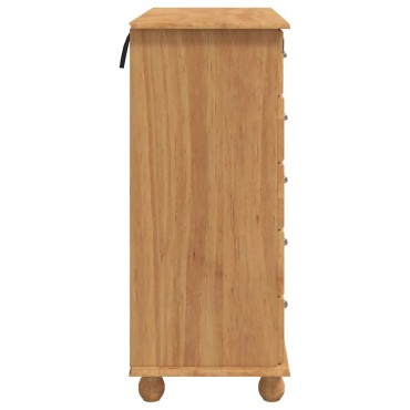vidaXL Συρταριέρα ASKIM Καφέ 91x40x95,5cm Στερεά ξυλεία πεύκου 1 τεμ.