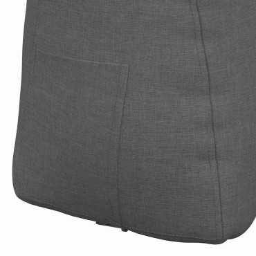 vidaXL Μαξιλάρι Πλάτης Σκούρο Γκρι 45 x 24 x 50 εκ ύφασμα