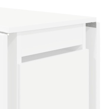 vidaXL Τραπέζι φαγητού 140x80x77cm Επεξεργασμένο Ξύλο Λευκό 1 τεμ.