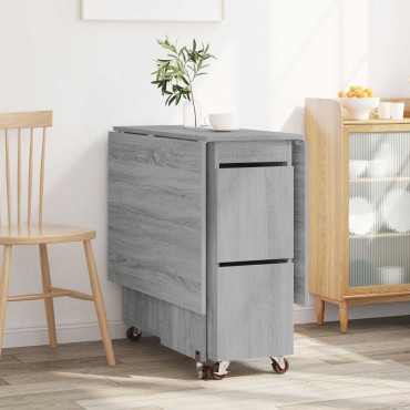 vidaXL Τραπέζι φαγητού 140x80x77cm Επεξεργασμένο Ξύλο Γκρι Sonoma 1 τεμ.