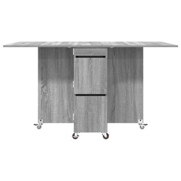 vidaXL Τραπέζι φαγητού 140x80x77cm Επεξεργασμένο Ξύλο Γκρι Sonoma 1 τεμ.