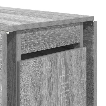 vidaXL Τραπέζι φαγητού 140x80x77cm Επεξεργασμένο Ξύλο Γκρι Sonoma 1 τεμ.