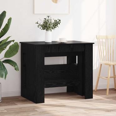 vidaXL Τραπέζι φαγητού 180x85x75cm Επεξεργασμένο Ξύλο Μαύρη Δρυς 1 τεμ.
