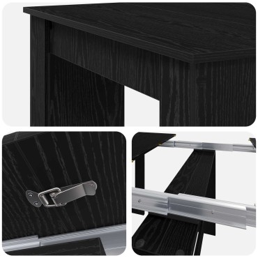 vidaXL Τραπέζι φαγητού 180x85x75cm Επεξεργασμένο Ξύλο Μαύρη Δρυς 1 τεμ.