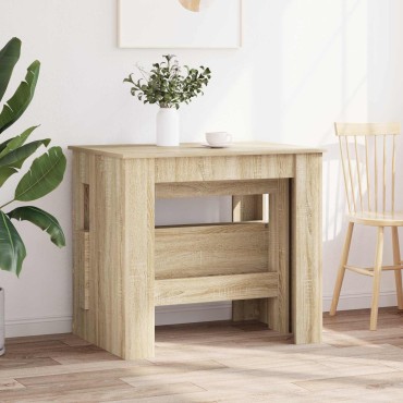 vidaXL Τραπέζι φαγητού 180x85x75cm Επεξεργασμένο Ξύλο Sonoma Δρυς 1 τεμ.