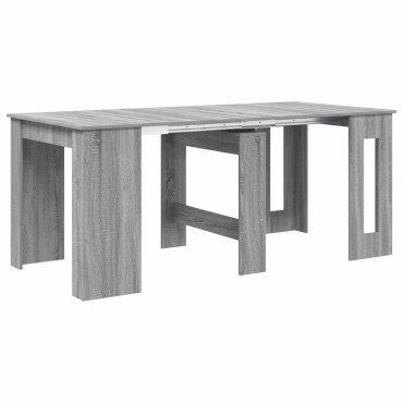 vidaXL Τραπέζι φαγητού 180x85x75cm Επεξεργασμένο Ξύλο Γκρι Sonoma 1 τεμ.