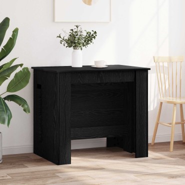 vidaXL Τραπέζι φαγητού 240x85x75cm Επεξεργασμένο Ξύλο Μαύρη Δρυς 1 τεμ.