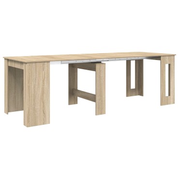 vidaXL Τραπέζι φαγητού 240x85x75cm Επεξεργασμένο Ξύλο Sonoma Δρυς 1 τεμ.