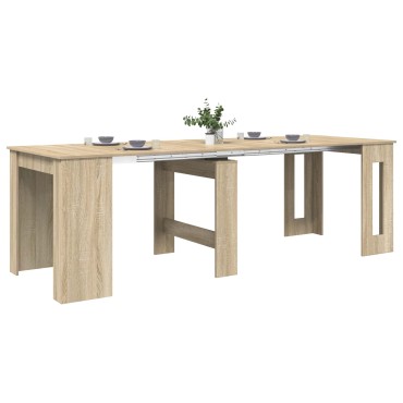 vidaXL Τραπέζι φαγητού 240x85x75cm Επεξεργασμένο Ξύλο Sonoma Δρυς 1 τεμ.