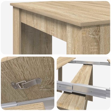 vidaXL Τραπέζι φαγητού 240x85x75cm Επεξεργασμένο Ξύλο Sonoma Δρυς 1 τεμ.