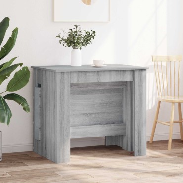 vidaXL Τραπέζι φαγητού 240x85x75cm Επεξεργασμένο Ξύλο Γκρι Sonoma 1 τεμ.