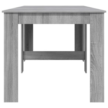 vidaXL Τραπέζι φαγητού 240x85x75cm Επεξεργασμένο Ξύλο Γκρι Sonoma 1 τεμ.
