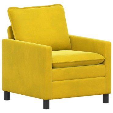 vidaXL Καναπές Κίτρινο 76x81x87,5cm Βελούδο