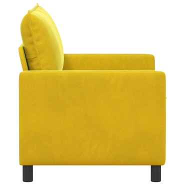 vidaXL Καναπές Κίτρινο 126x81x87,5cm Βελούδο