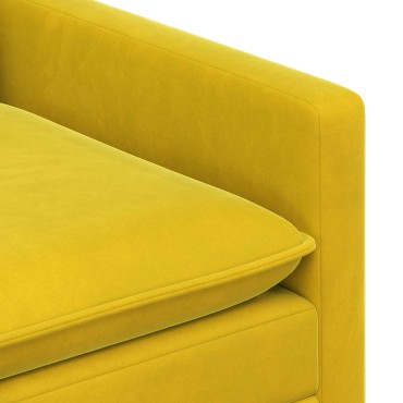 vidaXL Καναπές Κίτρινο 126x81x87,5cm Βελούδο