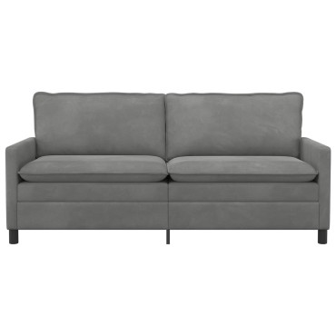 vidaXL Καναπές Σκούρο Γκρι 196x81x87,5cm Βελούδο