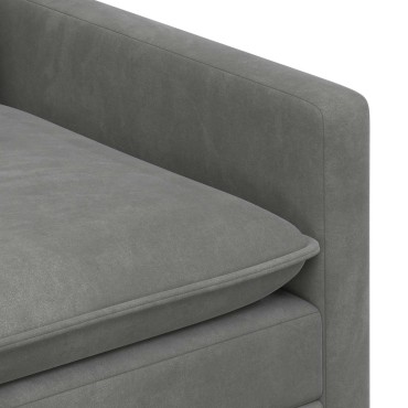 vidaXL Καναπές Σκούρο Γκρι 196x81x87,5cm Βελούδο