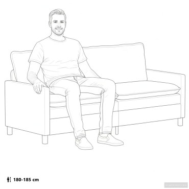 vidaXL Καναπές Μαύρο 196x81x87,5cm Βελούδο