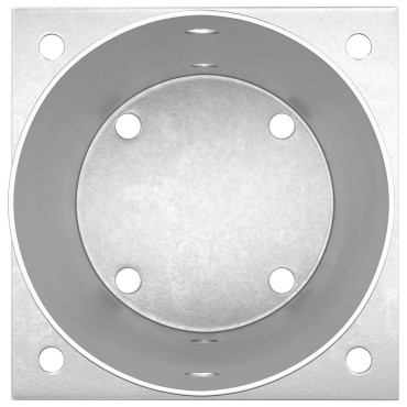 vidaXL Κυκλικό Υποβρύχιο Στήριγμα 4 τμχ. Ασημί 15 x 15 x 15 cm Μέταλλο