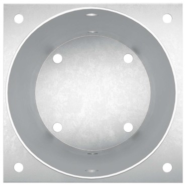 vidaXL Κυκλικό Υποβρύχιο Στήριγμα 4 τμχ. Ασημί 18 x 18 x 15 εκ Μέταλλο
