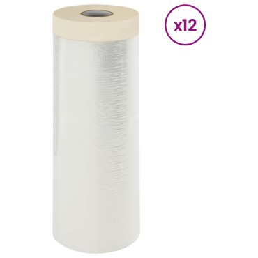 vidaXL Φύλλο Σκόνης με Κολλητική Ταινία 12 τμχ. Διαφανές HDPE