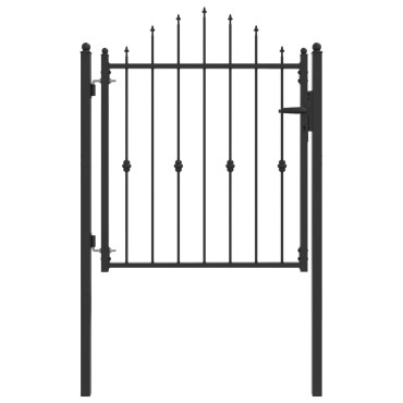 vidaXL Πύλη Φράχτη ASTEN 100 x 100 cm Μέταλλο Μαύρο Κλειδώσιμο
