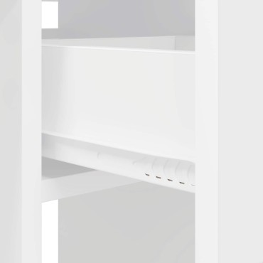 vidaXL Τραπέζι φαγητού 115x70x75cm Επεξεργασμένο Ξύλο Λευκό 1 τεμ.