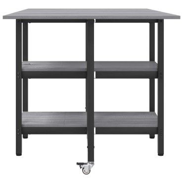vidaXL Τραπέζι φαγητού 122x80x76,5cm Επεξεργασμένο Ξύλο 1 τεμ.